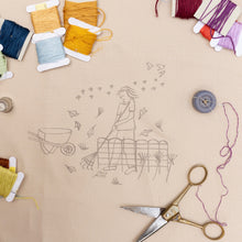 Load image into Gallery viewer, Raking Leaves Embroidery Pattern