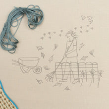 Load image into Gallery viewer, Raking Leaves Embroidery Pattern
